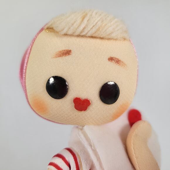 Vintage 9" Poseable Kokeshi-Style Doll, Big Eyed, Dog Japan Rare Hard to Find - Picture 2 of 13